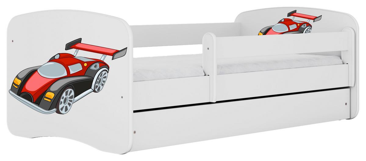 Otroška Postelja Babydreams, Bela, 80x160cm - bela/barve breze, Moderno, tekstil/leseni material (80/160cm) - MID.YOU