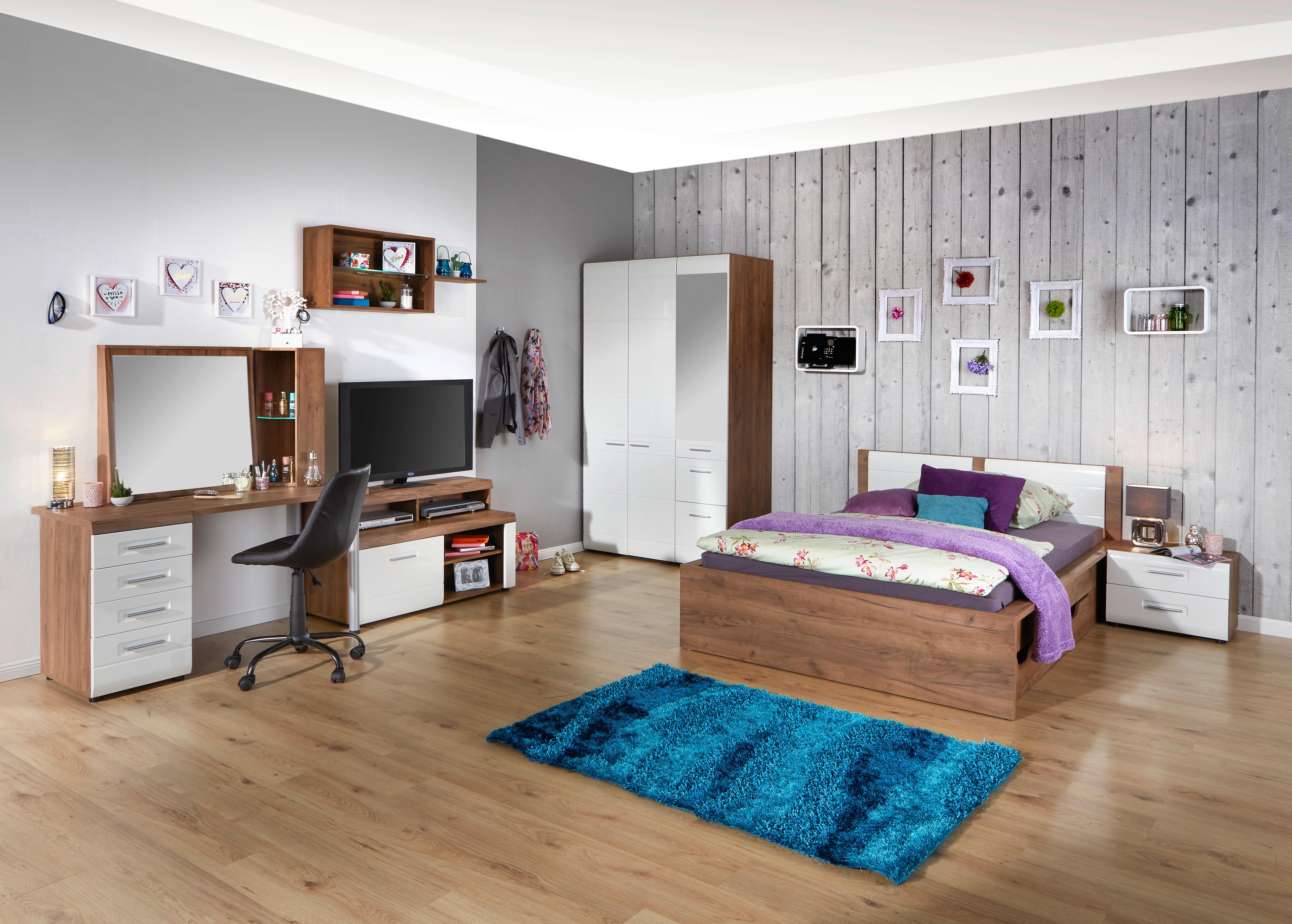 Element S Ogledalom Avensis New - boje hrasta, Konvencionalno, staklo/drvni materijal (90/70/25cm) - Modern Living