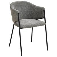 KRZESŁO Z PODŁOKIETNIKAMI FABIEN - czarny/szary, Design, metal/tkanina (53/78/61cm) - Hom`in