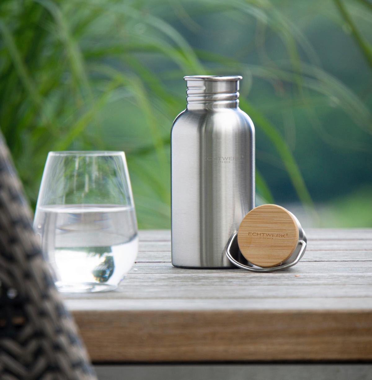 Sticlă termons cca. 500 ml - argintiu, Basics, metal (7/18cm) - Echtwerk