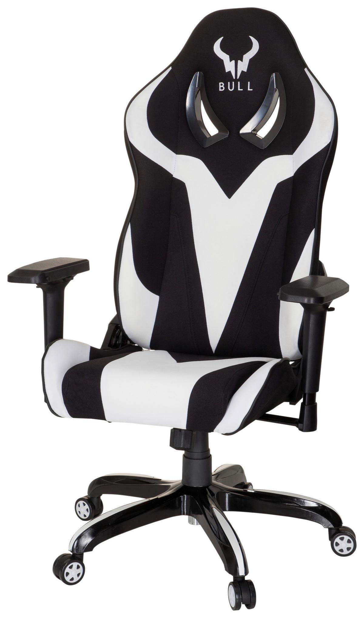 Gaming Stol Promoter Ii, Črna, Bela - črna/bela, Moderno, umetna masa/tekstil (74/133/67cm) - MID.YOU