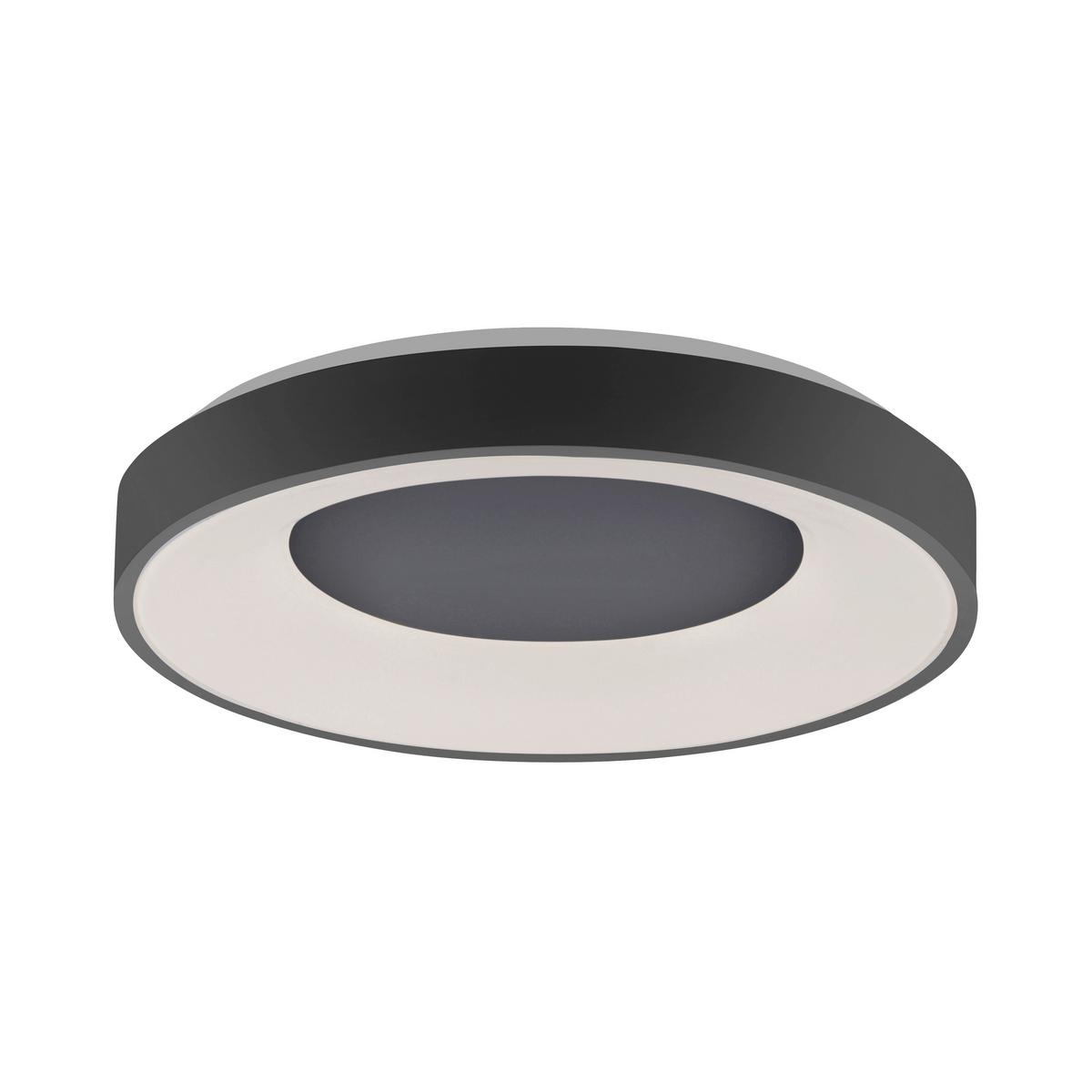 LED-Deckenleuchte Anika max. 30 Watt - Anthrazit, Basics, Kunststoff/Metall (48/7,8cm)