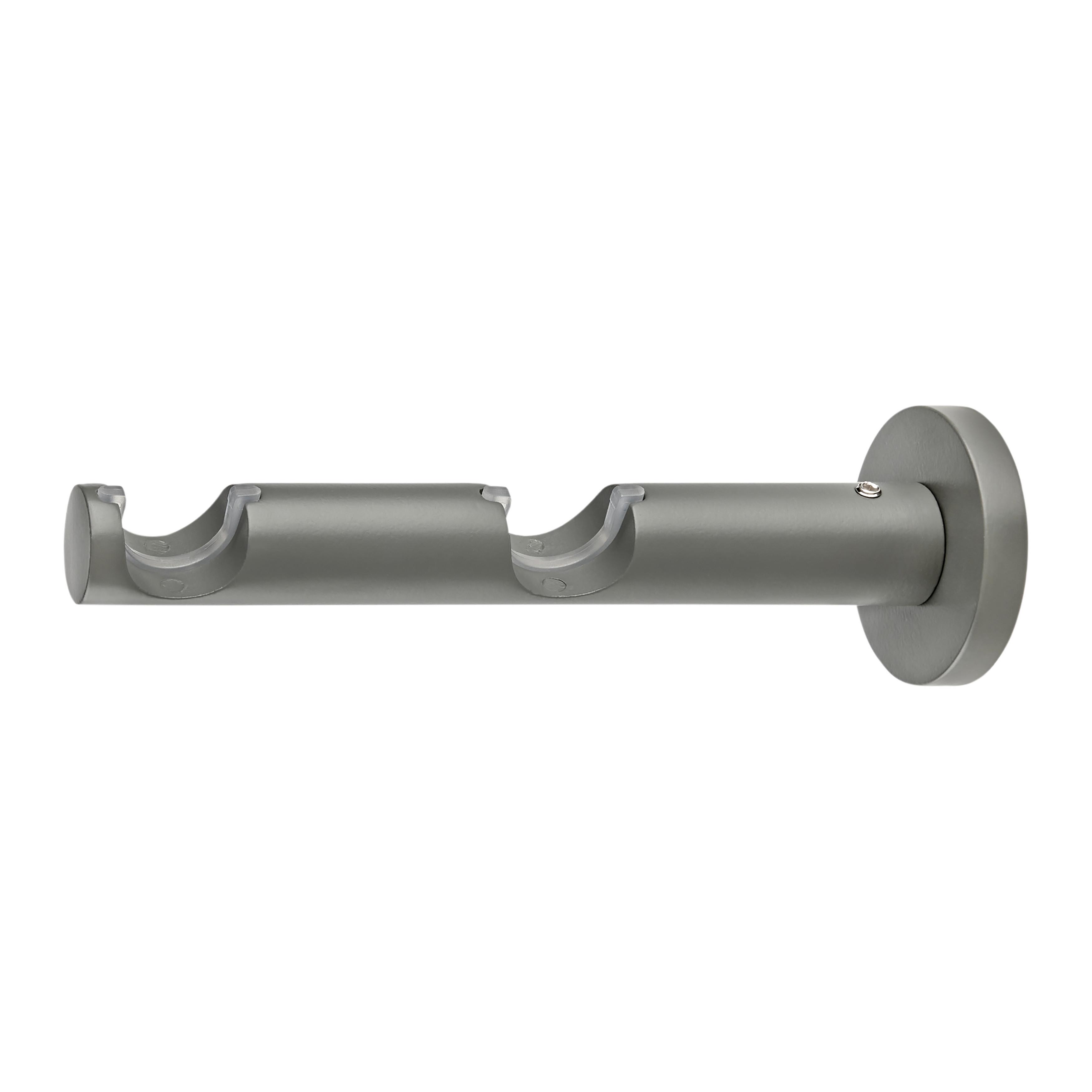 Doppelträger Rillcube in Dunkelgrau - Dunkelgrau, Metall (15cm) - Premium Living