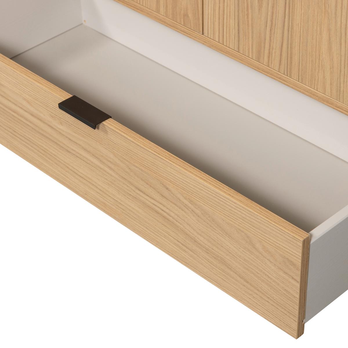 Mehrzweckschrank Silas Eichefarben/Schwarz - Eichefarben/Schwarz, Design, Holz/Metall (85/149/36cm) - Livetastic
