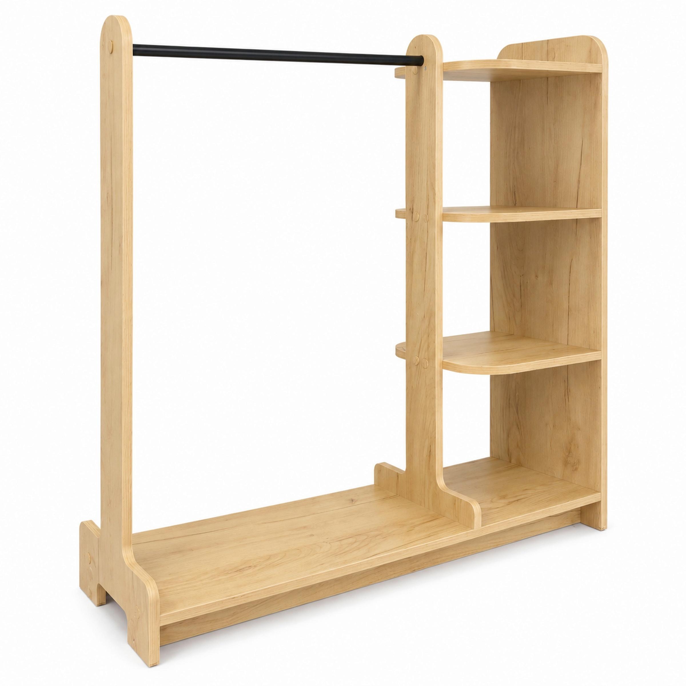 Garderobe Lempu L Honigeiche - Honigeiche, MODERN, Holzwerkstoff/Metall (106/110/35cm) - Livetastic