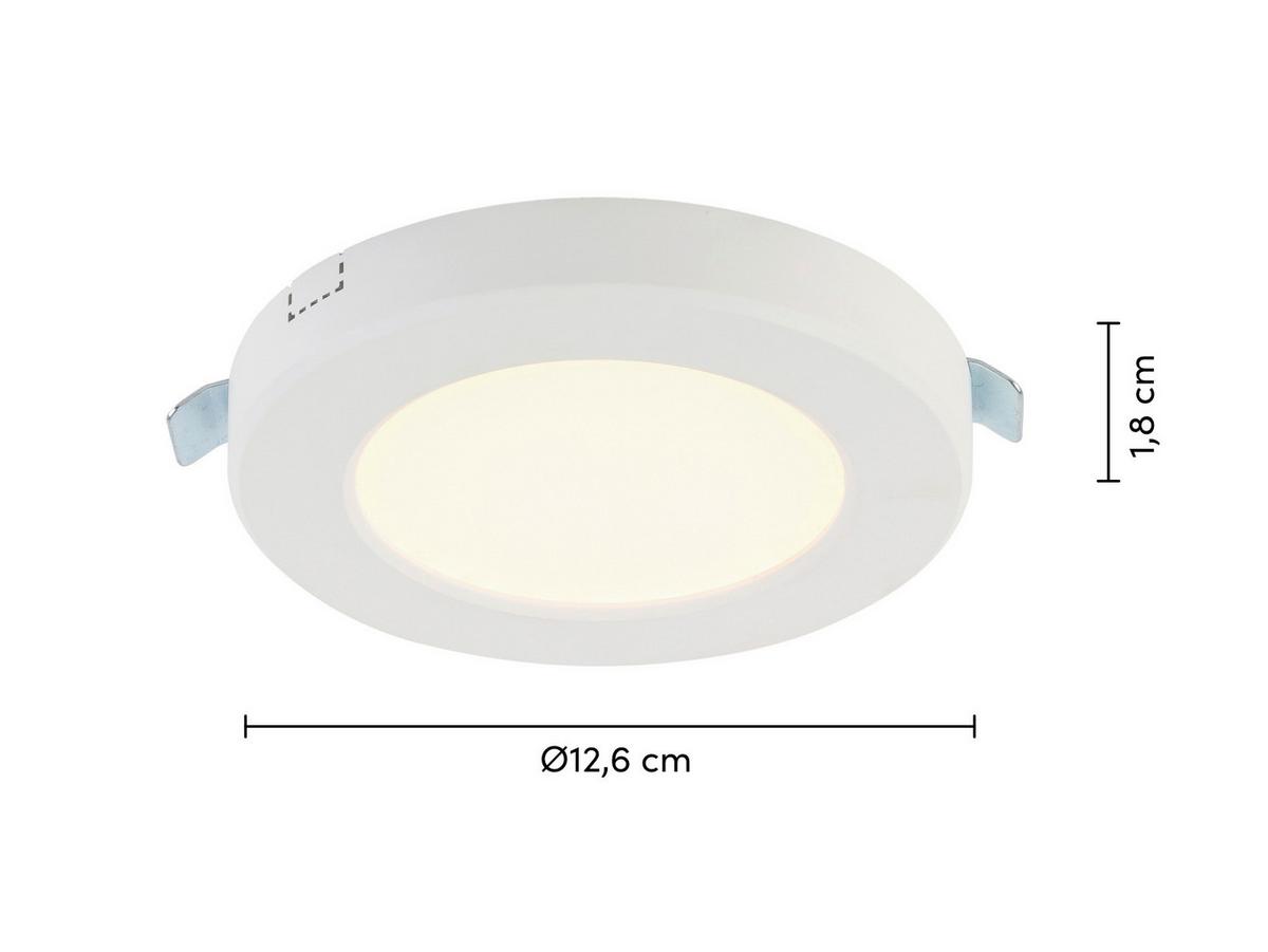LED Mennyezeti Lámpa Lasse - fehér, Konventionell, műanyag (12,6/1,8cm) - Modern Living