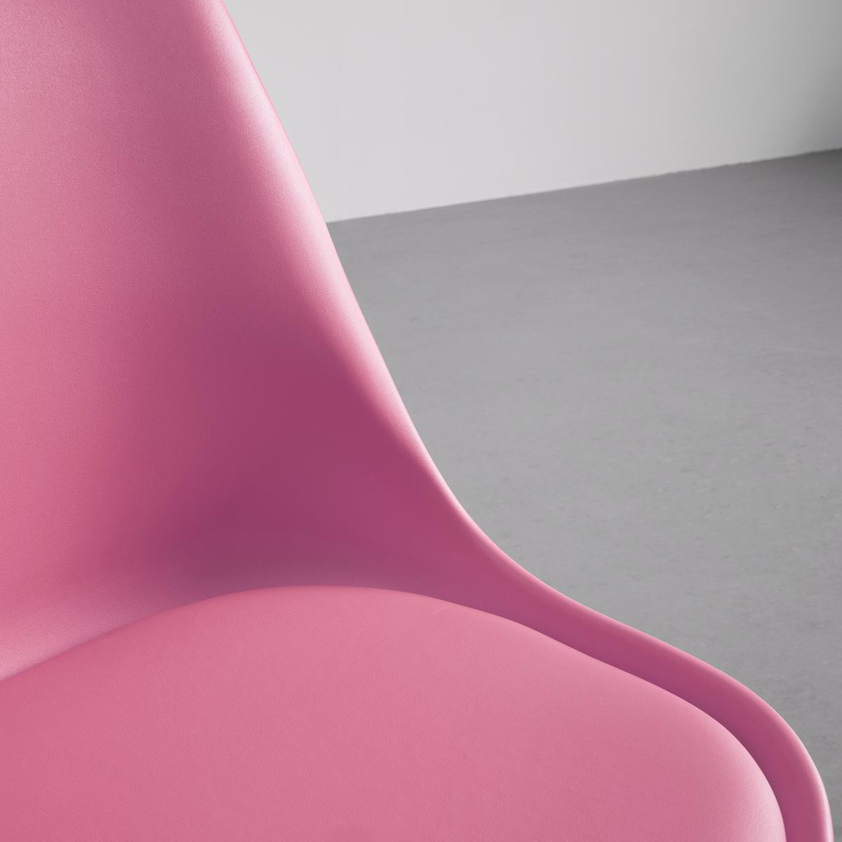 KRZESŁO MIA - jaskrawy róż, Modern, tworzywo sztuczne/tkanina (50/84/54cm) - Bessagi Home