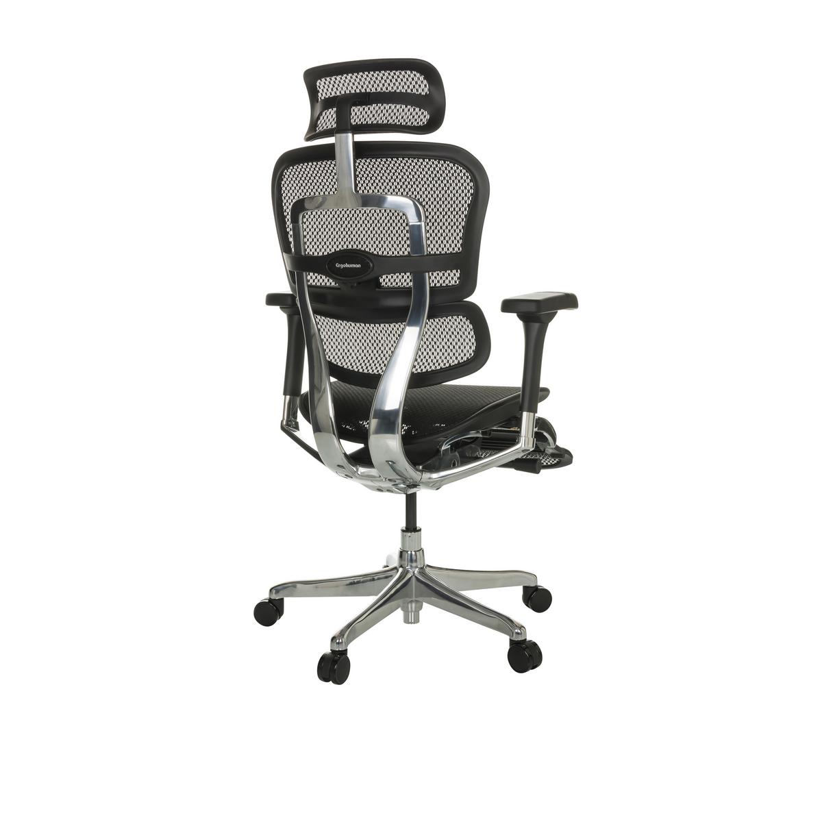 Pisarniški Stol Ergohuman Plus Legpro I, Črna - črna/siva, Basics, kovina/umetna masa (68/118-141/64cm) - MID.YOU