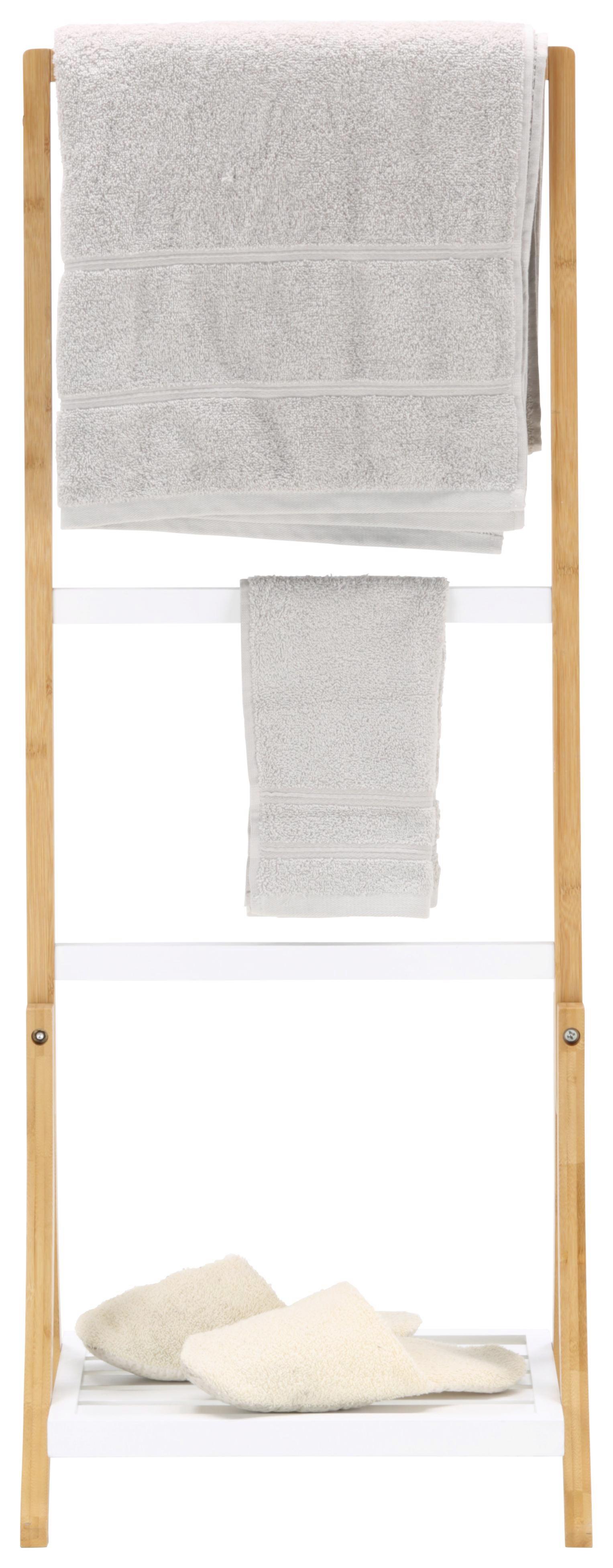 Handtuchleiter Naturfarben/Weiß - Naturfarben/Weiß, Holz/Holzwerkstoff (40/105/28cm) - Mömax modern living