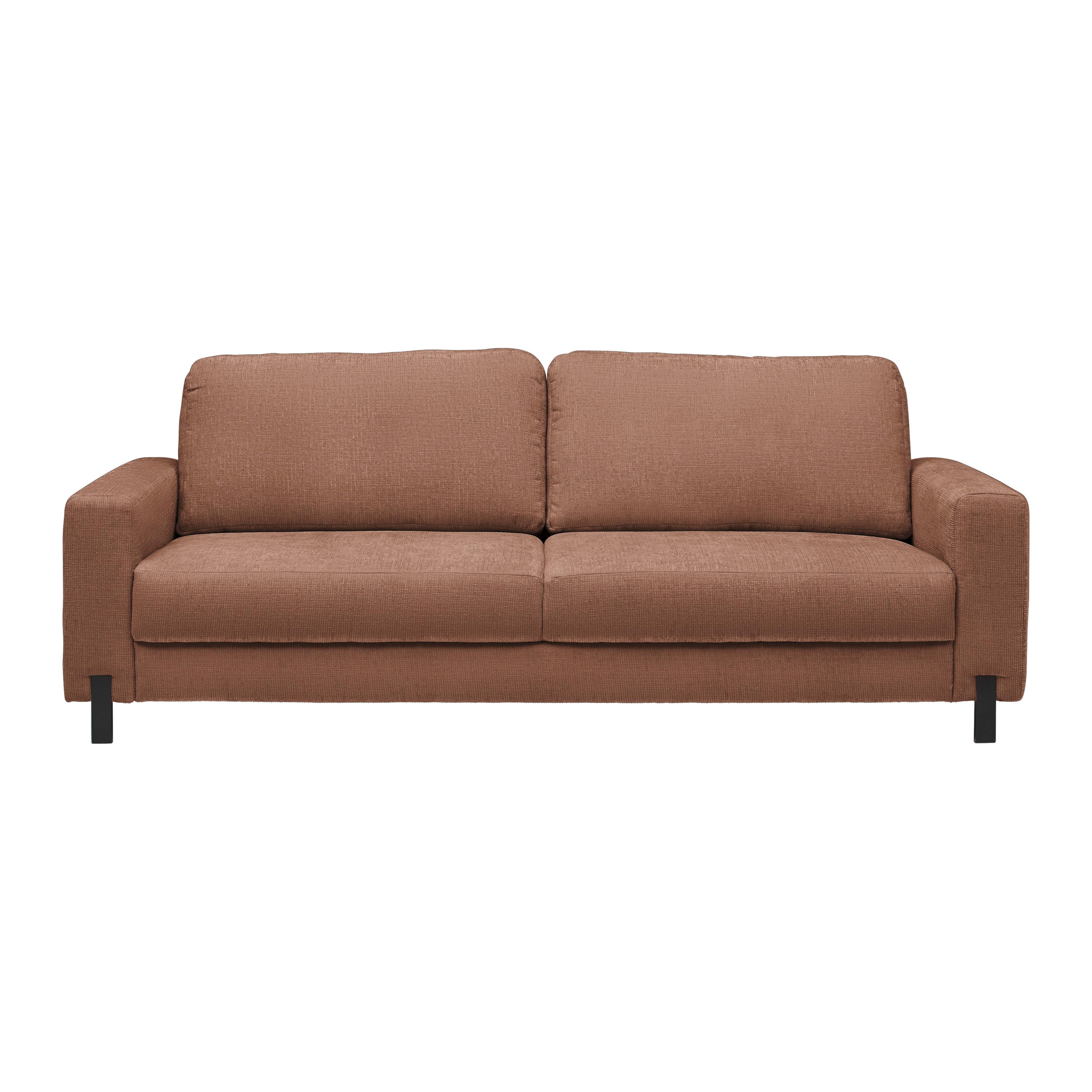 3-Sitzer-Sofa Piega Rosa - Schwarz/Rosa, MODERN, Textil/Metall (230/66-87/96cm) - Mömax