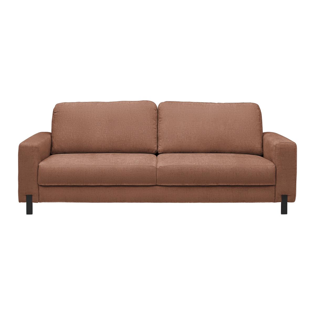 3-Sitzer-Sofa Piega Rosa - Schwarz/Rosa, MODERN, Textil/Metall (230/66-87/96cm) - Mömax