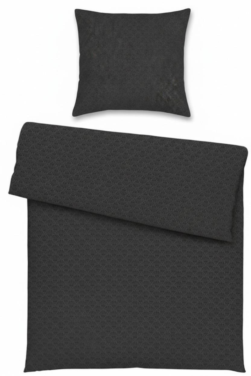 Bettwäsche Shell XL Schwarz ca. 155x220cm - Schwarz, Textil (155/220cm) - Mömax