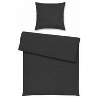 Bettwäsche Shell XL Schwarz ca. 155x220cm - Schwarz, Textil (155/220cm) - Mömax