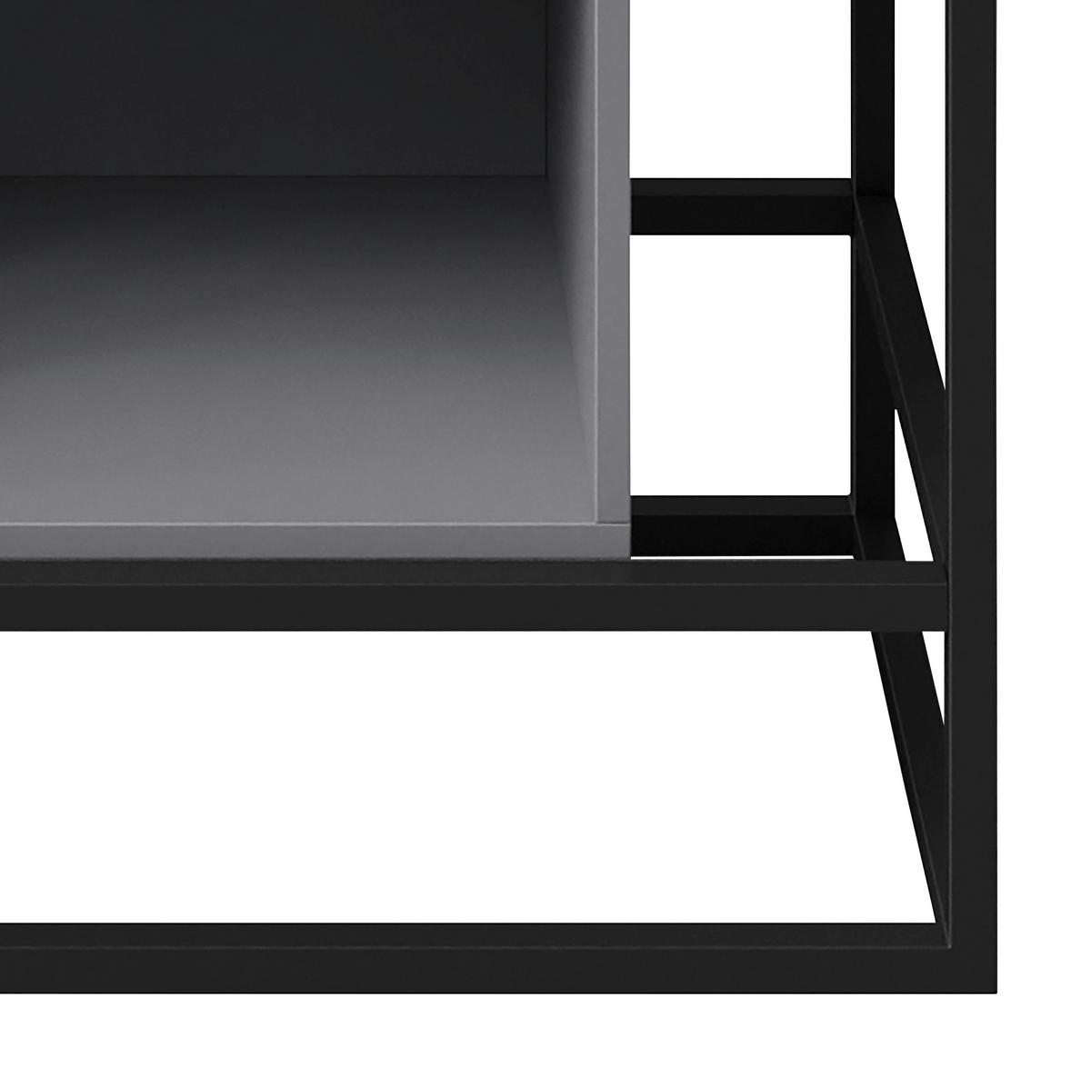 Regal Minecraft ca. 70x164x38 cm Schwarz/Grau - Schwarz/Grau, MODERN, Holzwerkstoff/Metall (70/164/38cm) - Minecraft