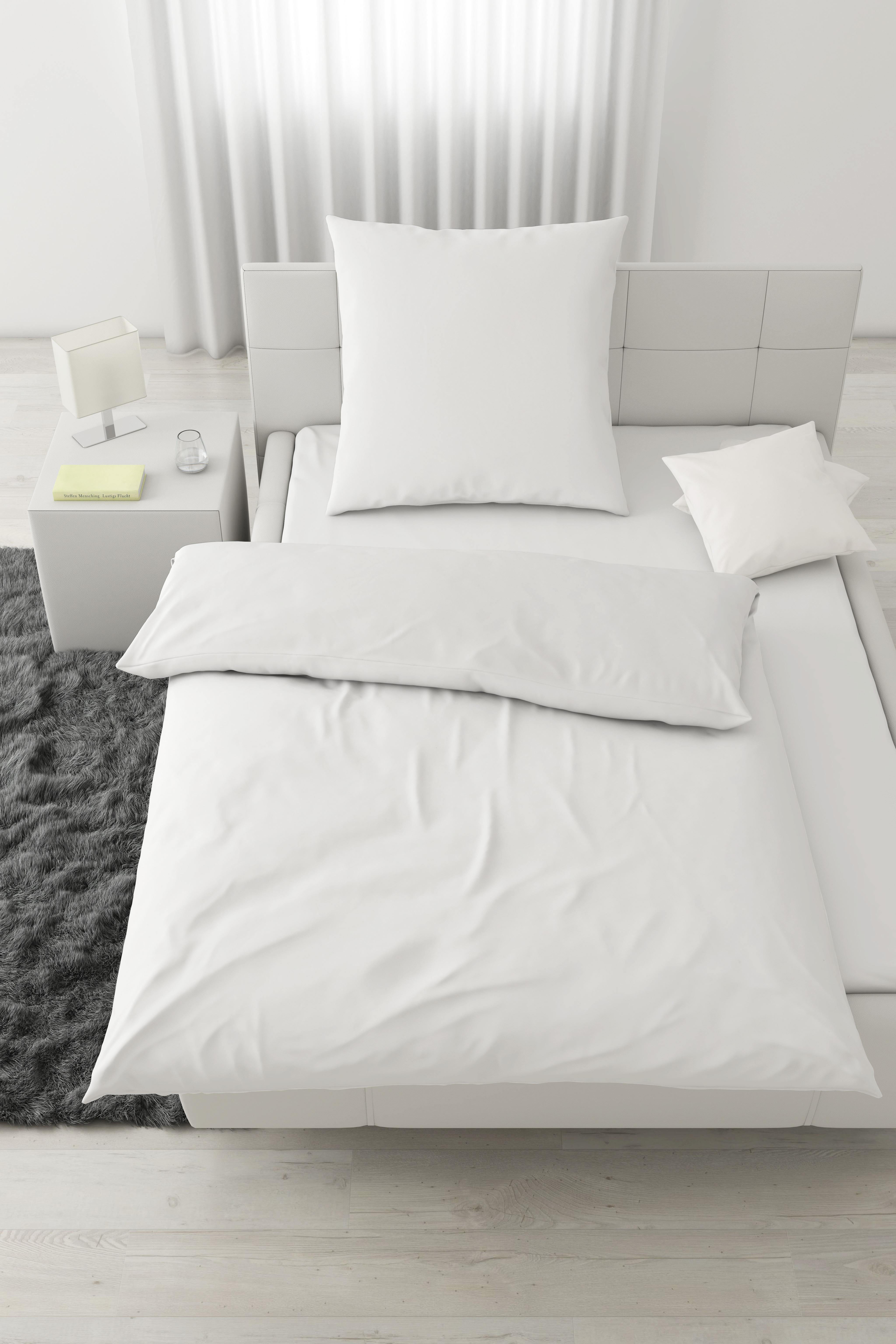 Bettwäsche Iris in Weiß ca. 135x200cm - Weiß, MODERN, Textil (135/200cm) - Modern Living
