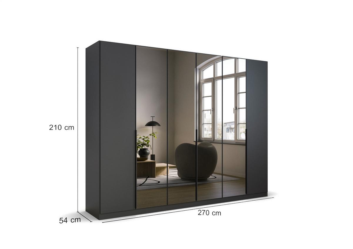 Ormar S Klasičnim Vratima Skyla - siva, Moderno, drvni materijal/metal (271/210/54cm) - Modern Living
