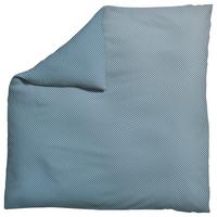 Bettdeckenbezug Woven Satin Blau/Hellgrau ca. 200x200cm - Blau/Hellgrau, Basics, Textil (200/200cm) - Schlafgut