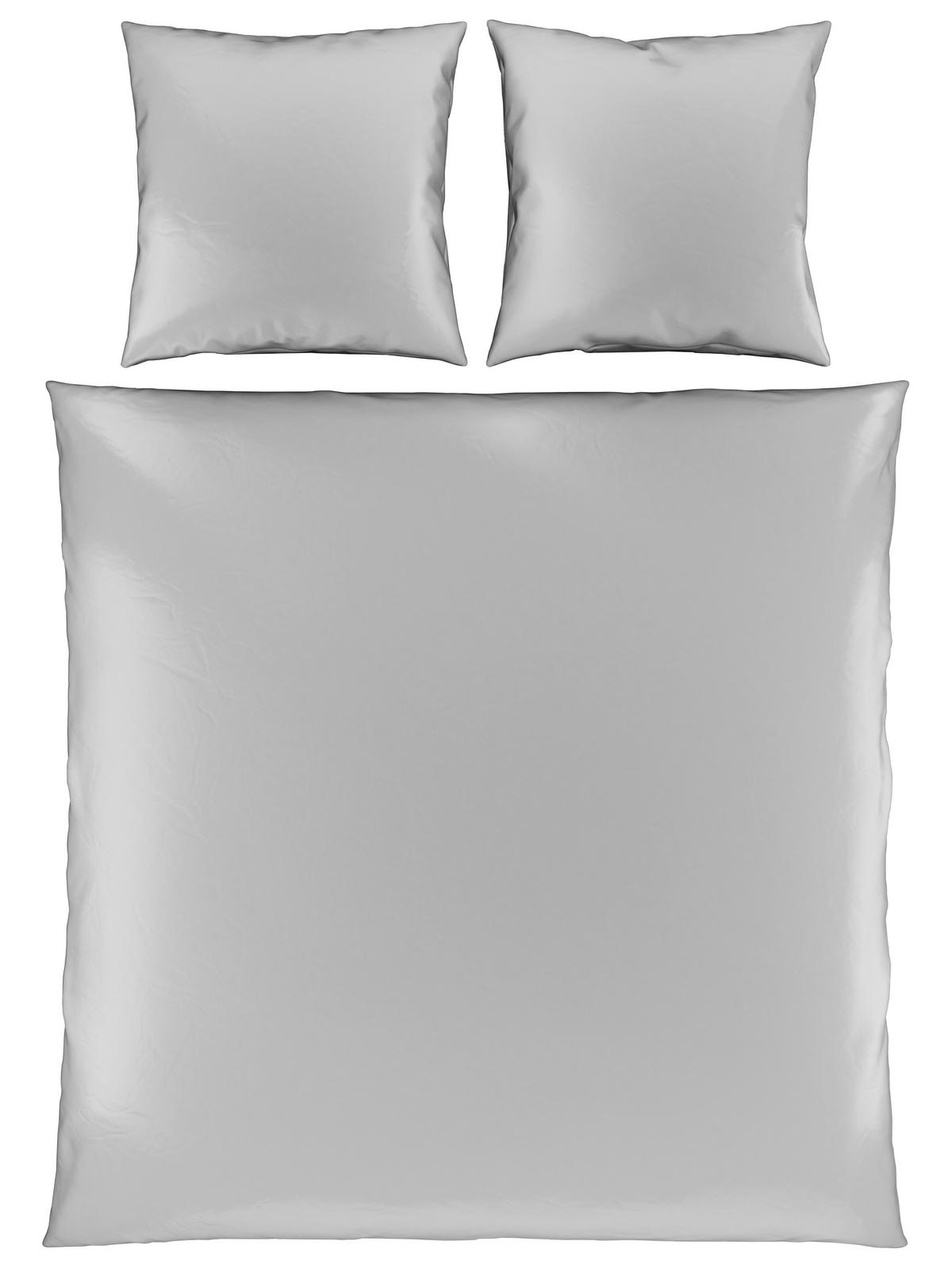 Bettwäsche Alex Uni XXL ca. 200x220cm - Platinfarben, MODERN, Textil (200/220cm) - Premium Living