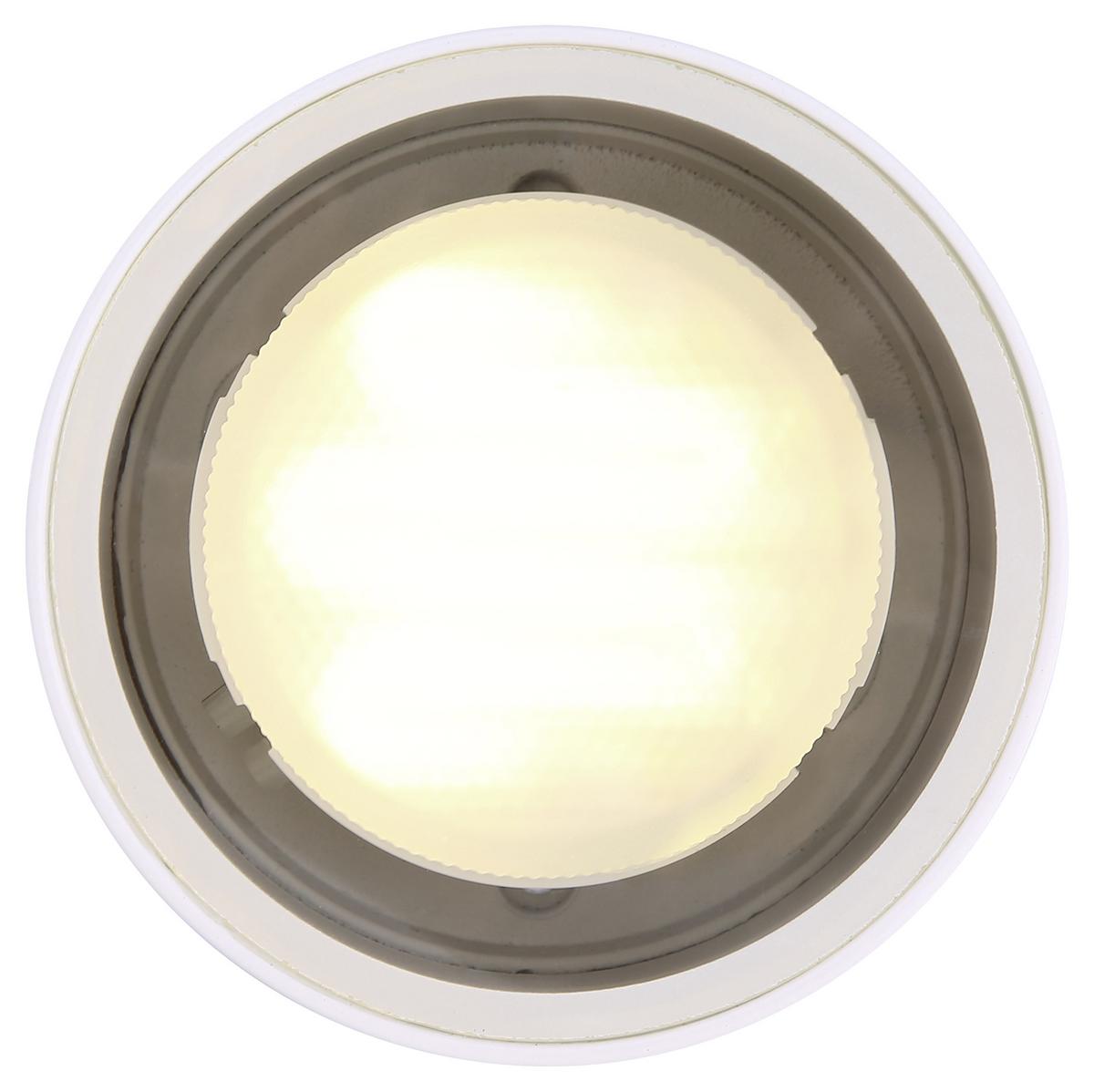 AUSSENDECKENLEUCHTE ALCALA D: 10,8 CM WEISS - Klar/Weiss, Basics, Glas/Metall (10,8/9,6cm) - Globo