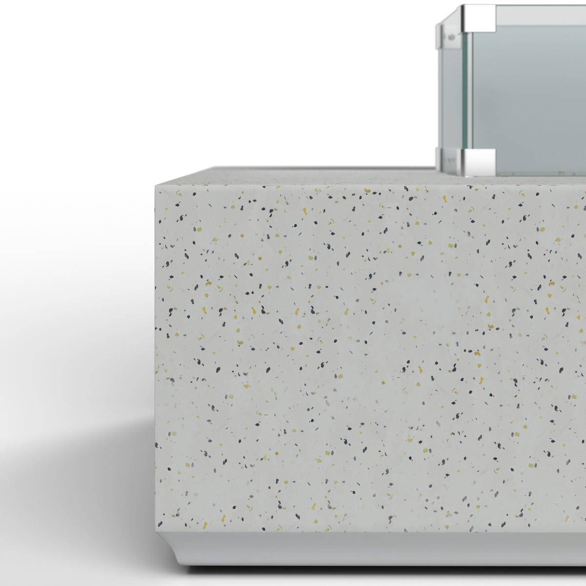 Loungegarnitur Annalotta Out doorstoff/Metall +Abdeckung - Creme/Weiß, MODERN, Glas/Textil (200,5/71,5/80,5cm) - Bessagi Garden