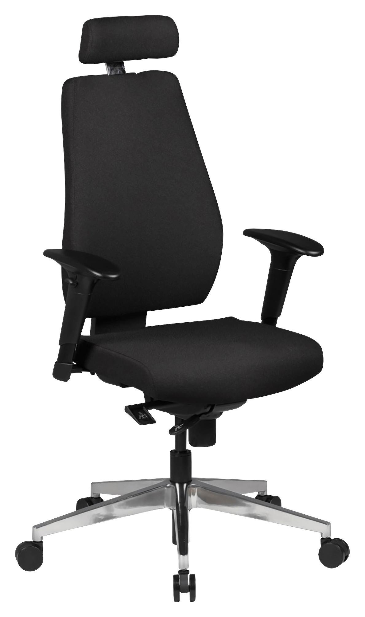 Drehstuhl SPM1.279 Schwarz - Schwarz/Alufarben, MODERN, Kunststoff/Textil (60/141/60cm) - MID.YOU