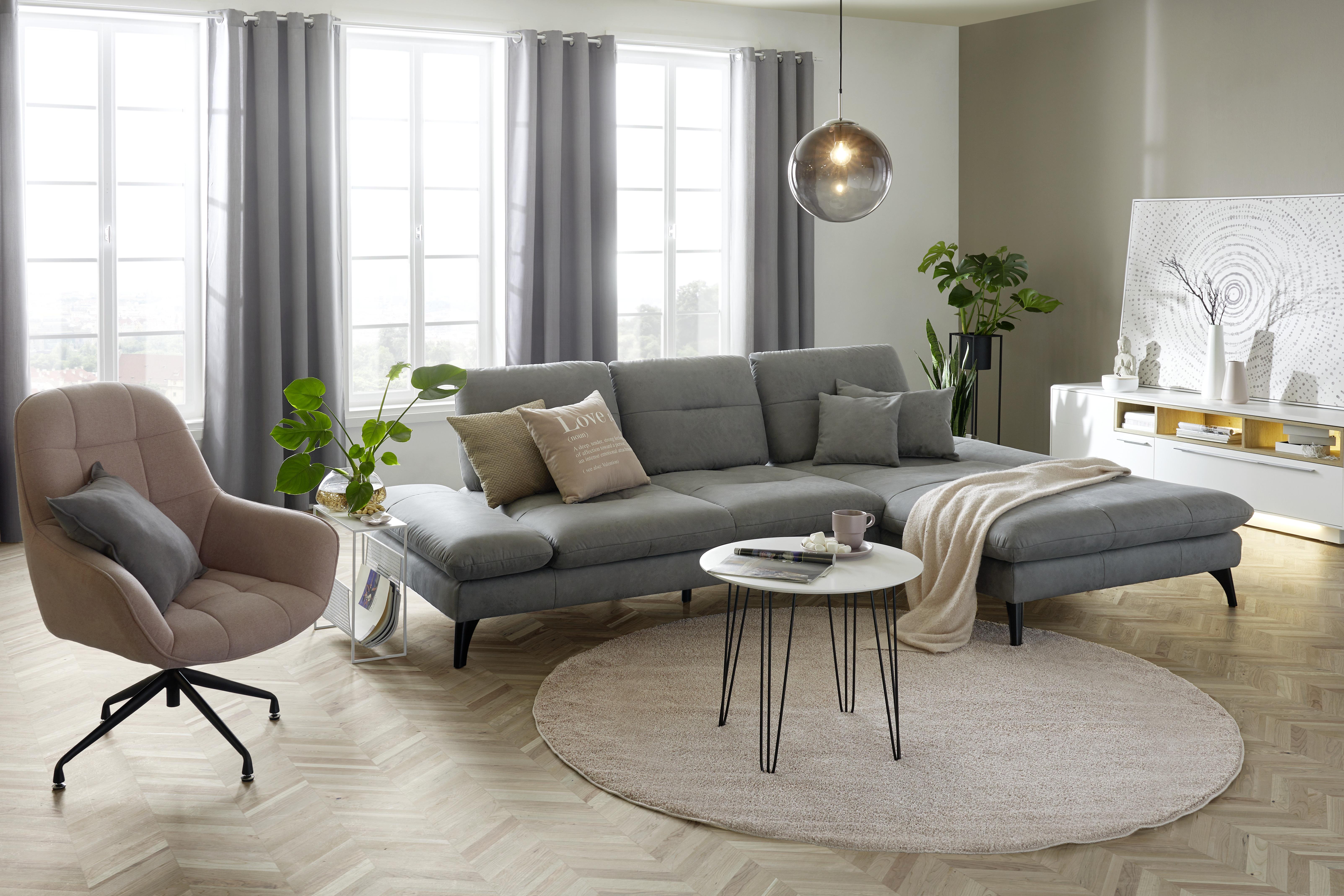 Sessel in Rosa - Schwarz/Rosa, Modern, Textil/Metall (73/100/75cm) - Modern Living