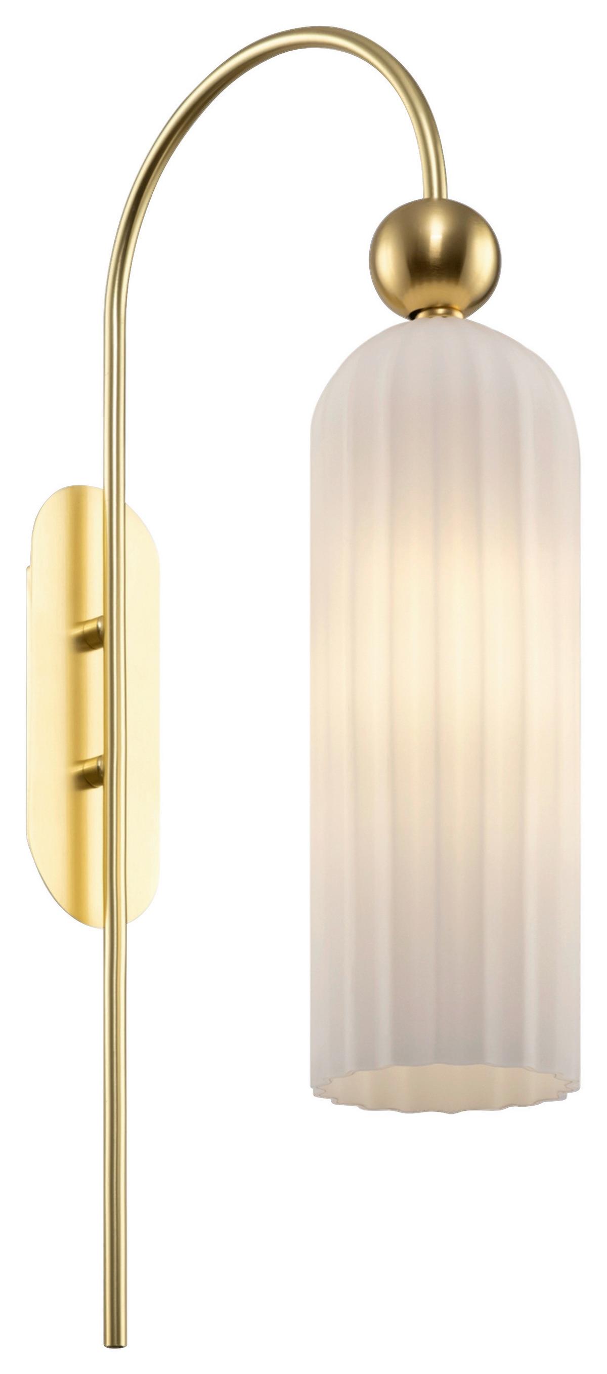 WANDLEUCHTE ANTIC - Weiss/Goldfarben, Glas/Metall (10/53,5/23,5cm) - MAYTONI