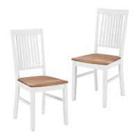 Set Stolov Antalia, 2-Delno, Bela, Masivno - bela/naravne barve, Moderno, les (44/98/59cm) - Bessagi Home