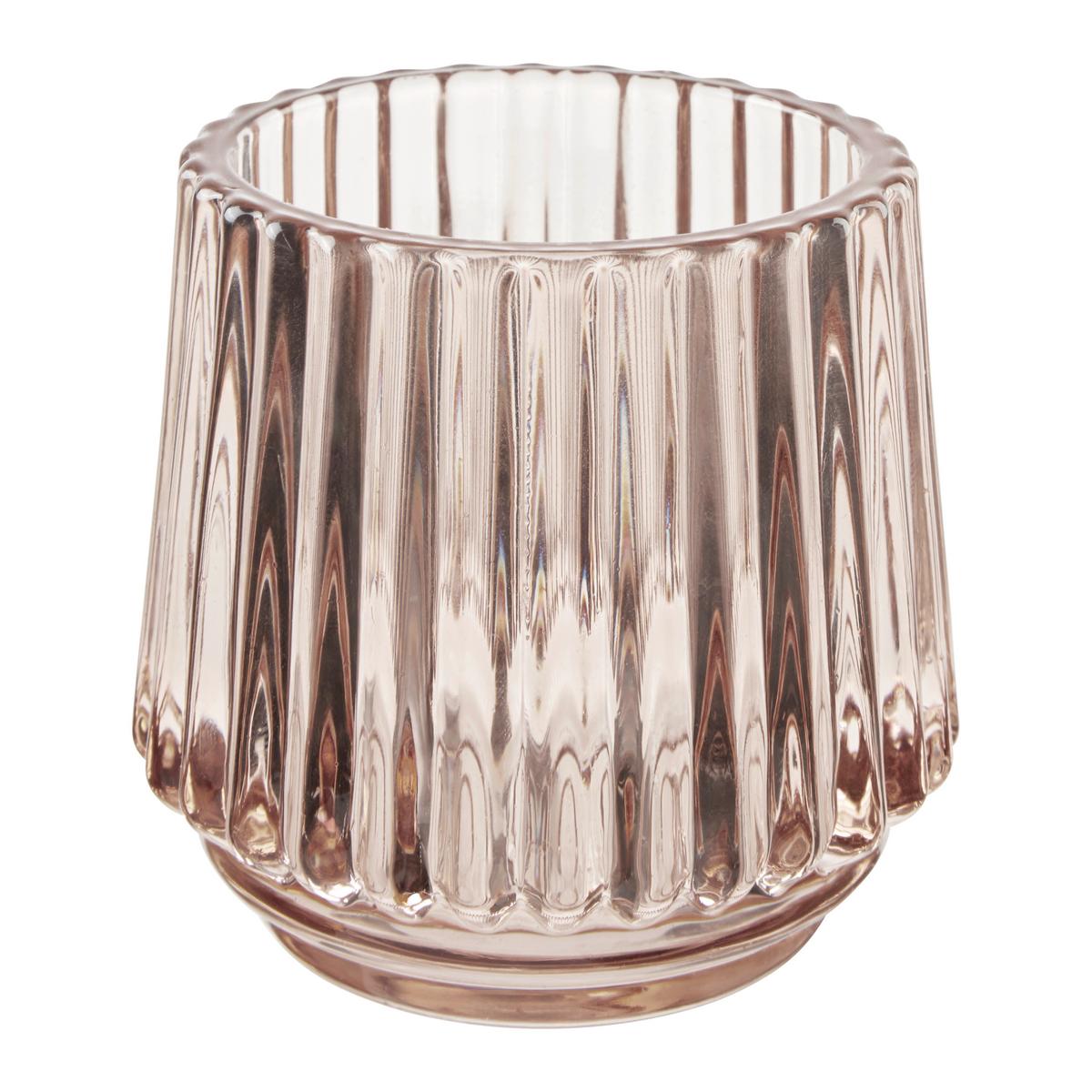 Suport de lumânare antivânt Tiago - albastru/străveziu, Konventionell, sticlă (7/7cm) - Mömax