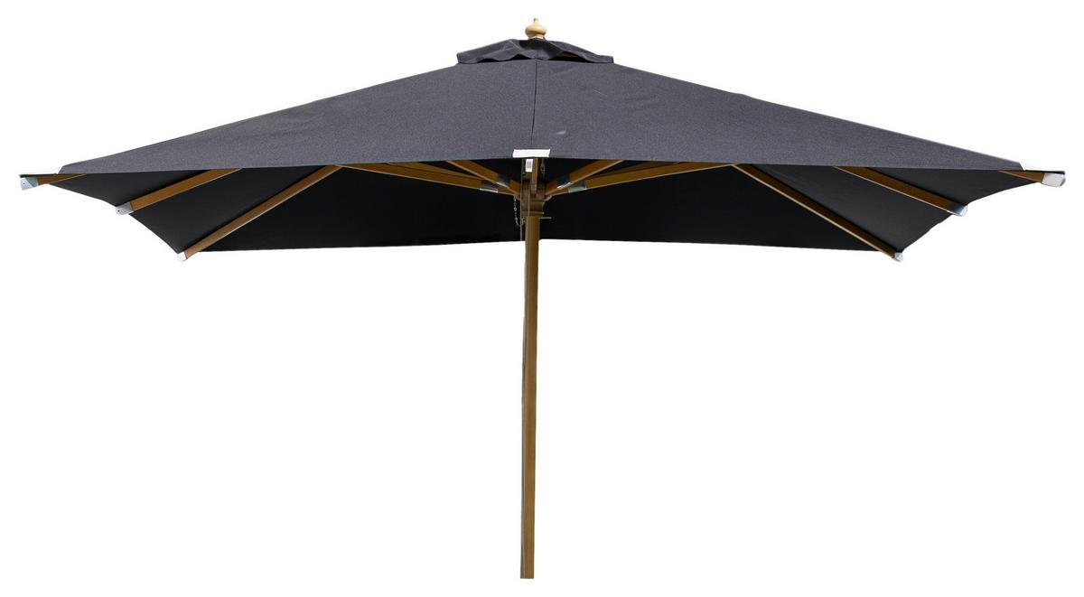 Sonnenschirm Naxos Schwarz B: ca. 300 cm - Schwarz, KONVENTIONELL (300/270/300cm) - Gardenson