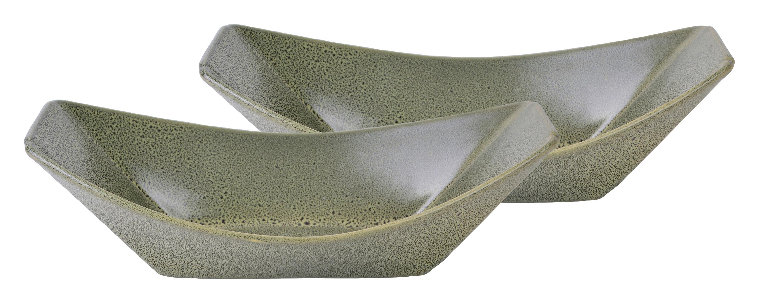 Set Posod Street Boat, 2-Delni - zelena, Basics, keramika (23,5/13,5cm) - Creatable
