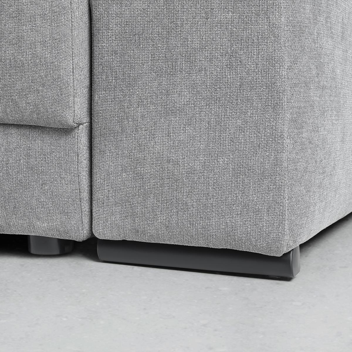 Sedežna Garnitura Adriano, Siva, Ležišče, Predal - siva/črna, Moderno, tekstil (313/91/217cm) - Mömax