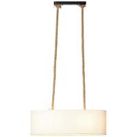 Hängeleuchte Sailor Naturfarben/Weiß max. 40 Watt - Naturfarben/Weiß, KONVENTIONELL, Textil/Metall (70,5/20/120cm) - Brilliant