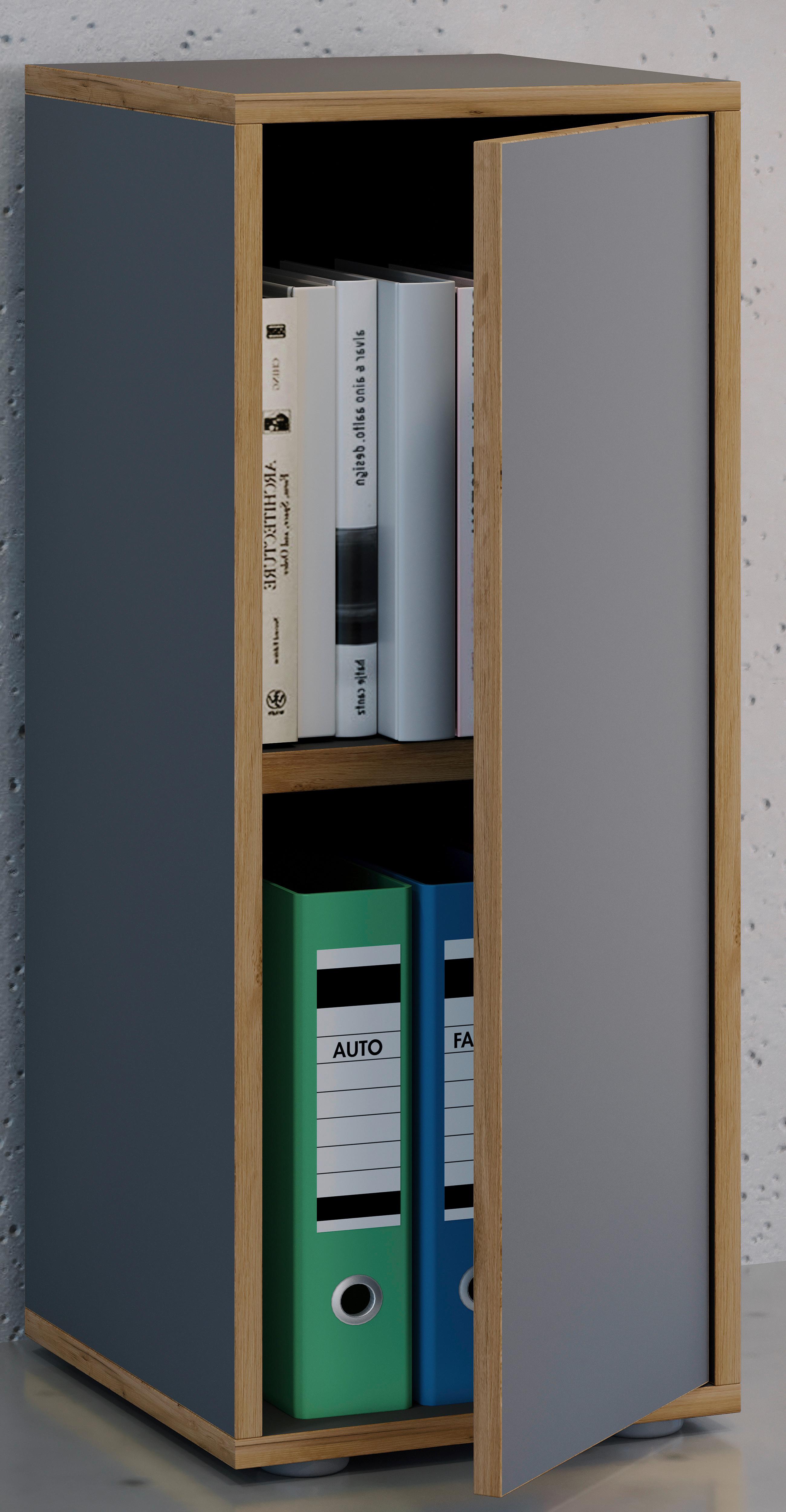 AKTENSCHRANK SALIA B30 - Honigeiche/Anthrazit, Design, Holzwerkstoff (30/74/33cm) - MID.YOU