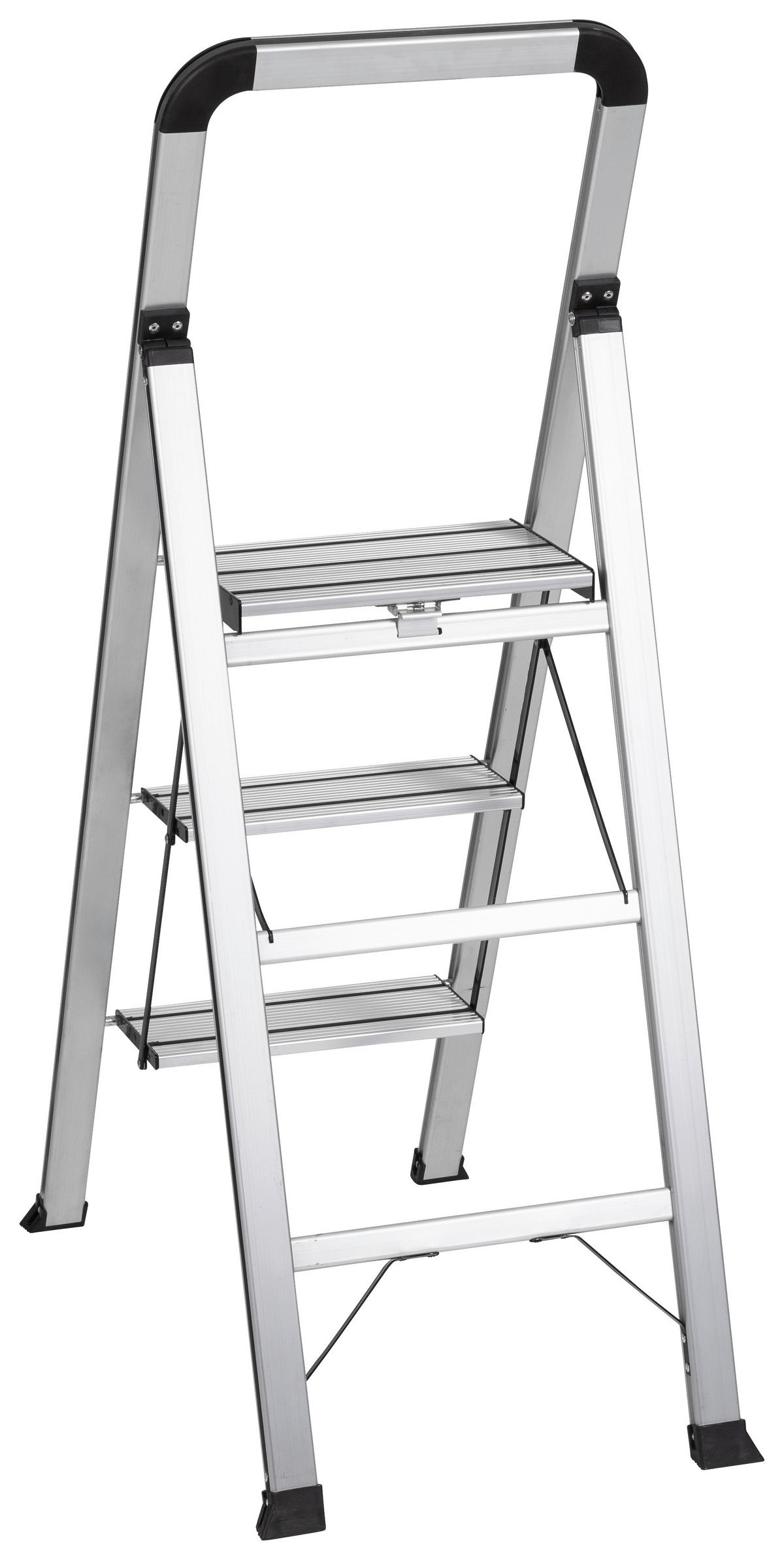 Zložljiva Lestev Solid V, Aluminij - barve aluminija, Basics, kovina (42/128/5cm) - MID.YOU