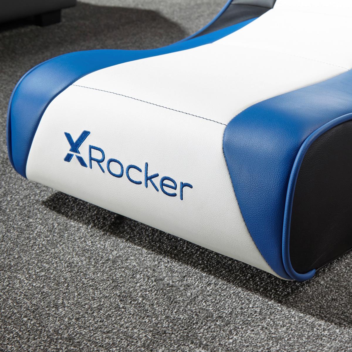 Gamingsessel Playstation ca. 42x68x74cm Weiß/Blau/Schwarz - Blau/Schwarz, MODERN, Leder/Holzwerkstoff (42/68/74cm) - X Rocker