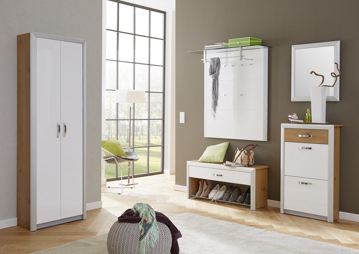 LUSTRO ŚCIENNE CASTEL - kolor aluminiowy, Design, metal/szkło (59/67/5cm) - Dieter Knoll