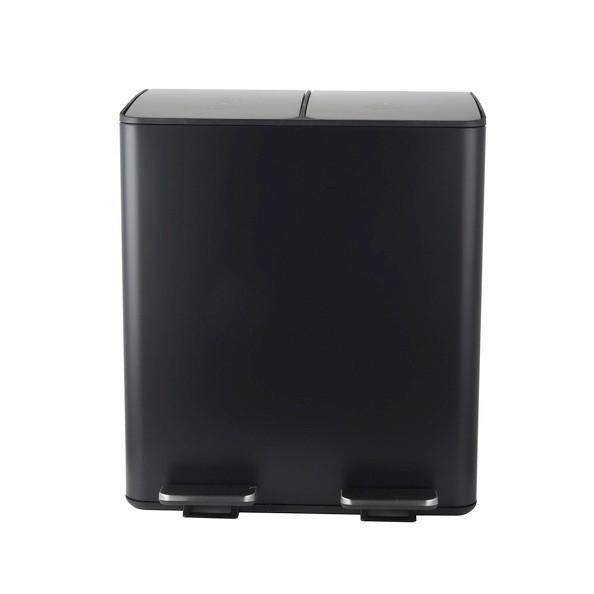 Treteimer Aliya Matt-Black - Schwarz, Basics, Kunststoff/Metall (45/30/51cm) - Spirella