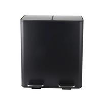 Treteimer Aliya Matt-Black - Schwarz, Basics, Kunststoff/Metall (45/30/51cm) - Spirella