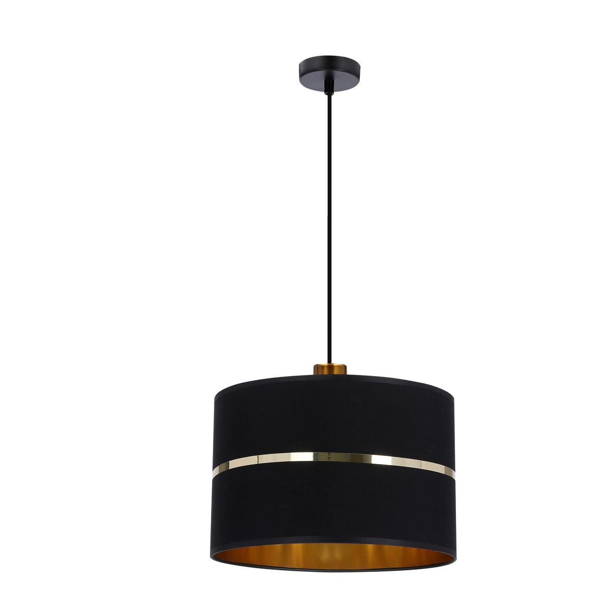 Viseća Svjetiljka Assam - zlatne boje/crna, Konvencionalno, metal/plastika (30/30/105cm)