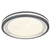 LED-DECKENLEUCHTE 48373-30 - Weiss/Transparent, Konventionell, Kunststoff/Metall (47,8/6,7cm) - Globo
