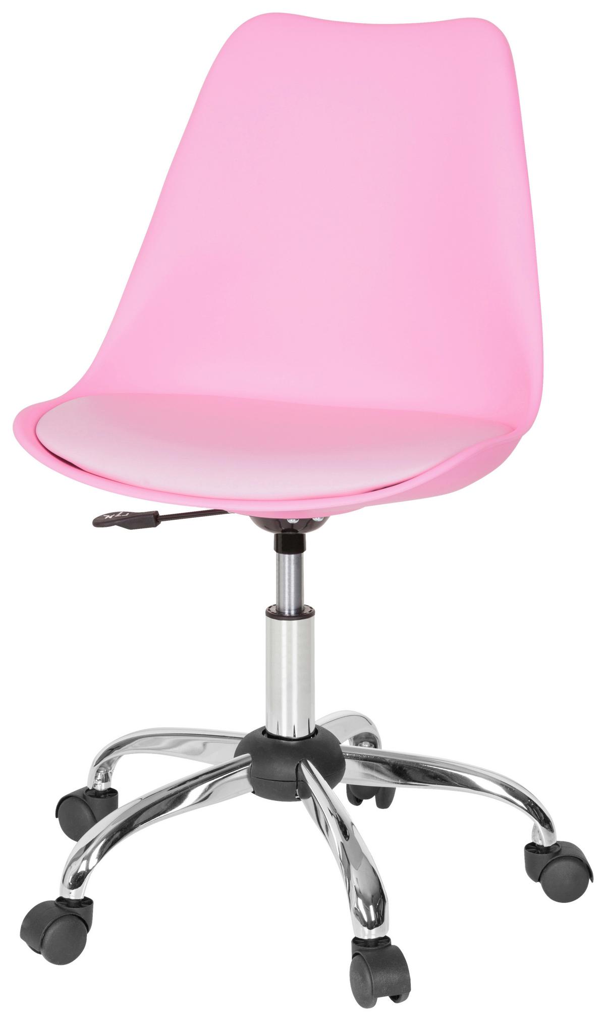 Vrtljivi Stol Fancy Pro, Roza - pink, Moderno, kovina/umetna masa (48/86/54cm) - MID.YOU
