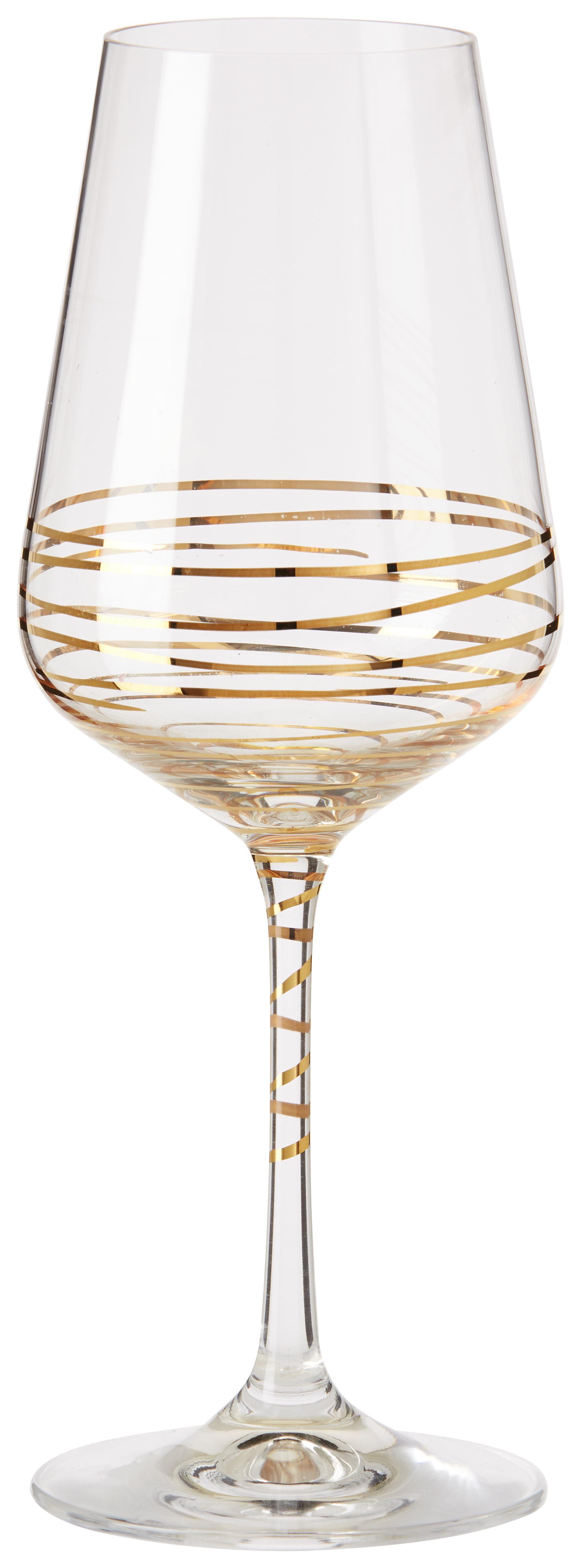 Weißweinglas Elegance ca. 350ml - Klar/Goldfarben, MODERN, Glas (0,35l) - Bohemia