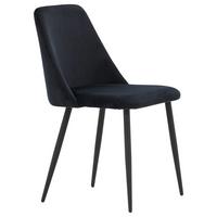 STUHL-SET NIGHT - Schwarz, Design, Textil/Metall (49/87/56cm) - Livetastic