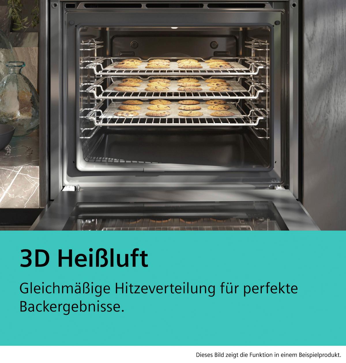 Einbaubackofen HB213ABS3 Schwarz - Schwarz, Metall (59,4/59,5/54,8cm) - Siemens