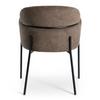 STOL MED ARMSTÖD CHLOE - brun/svart, Modern, metall/textil (62/79/59,5cm) - Bessagi Home