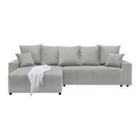 Ecksofa Alatri Grau - Silberfarben/Schwarz, MODERN, Kunststoff/Textil (289/90/176cm) - Based