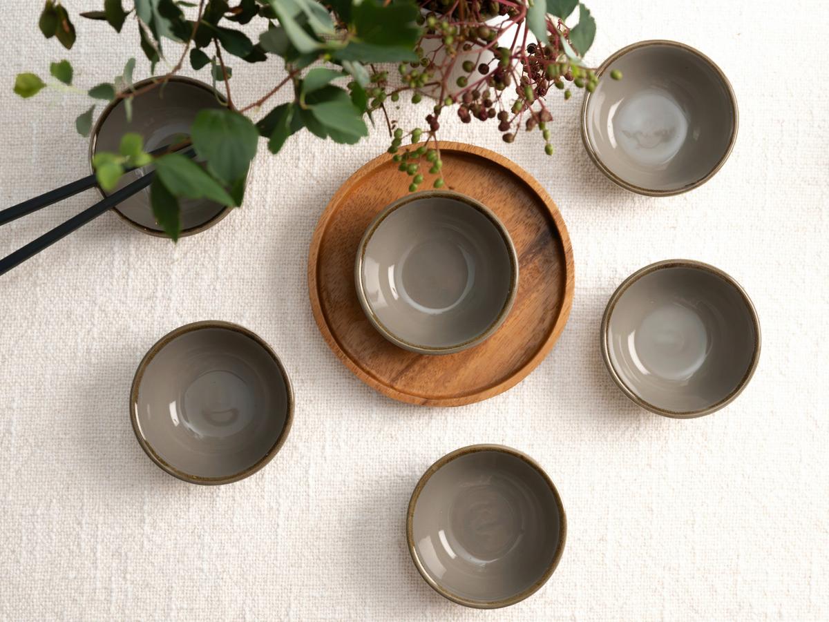 Dipschalenset 22079 Nature Collection - Grau, Trend, Keramik (8cm) - Creatable