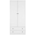 Kleiderschrank Weiß - Weiß, ROMANTIK / LANDHAUS, Holz (100/218/60cm) - Modern Living
