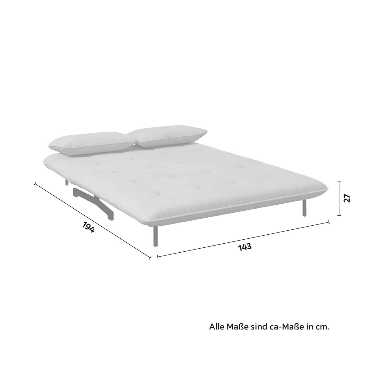 Trosjed Na Razvlačenje Luna - bež/crna, Moderno, metal/tekstil (143/84/81cm) - Bessagi Home